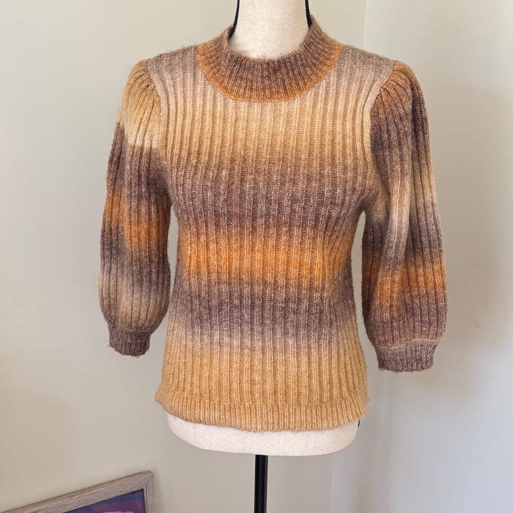 Heartloom Ombre Tan and Brown Sweater